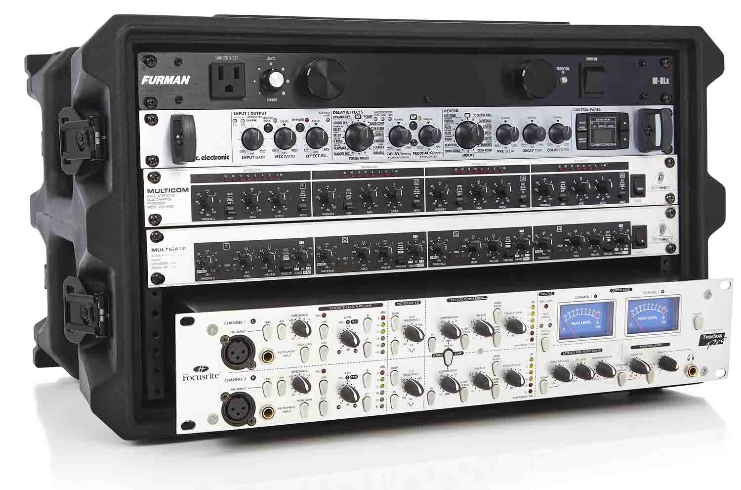Gator Cases G-PRO-6U-13, 6U Deep Molded Audio Rack Case - 13 Inch - Hollywood DJ