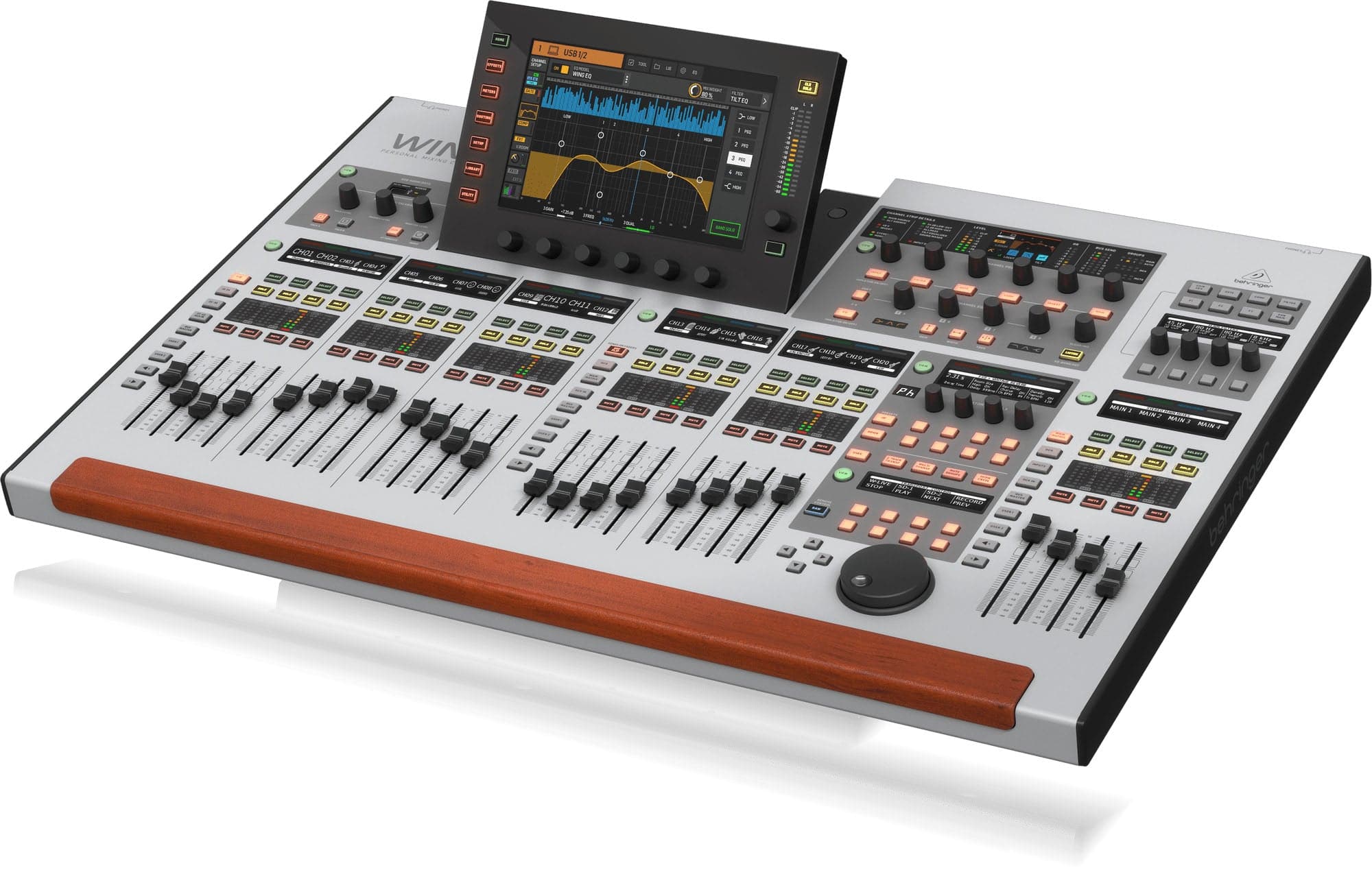 Behringer Wing 48-Channel, 24-Fader Control Surface and 10" Touch Screen Digital Mixing Console - Hollywood DJ