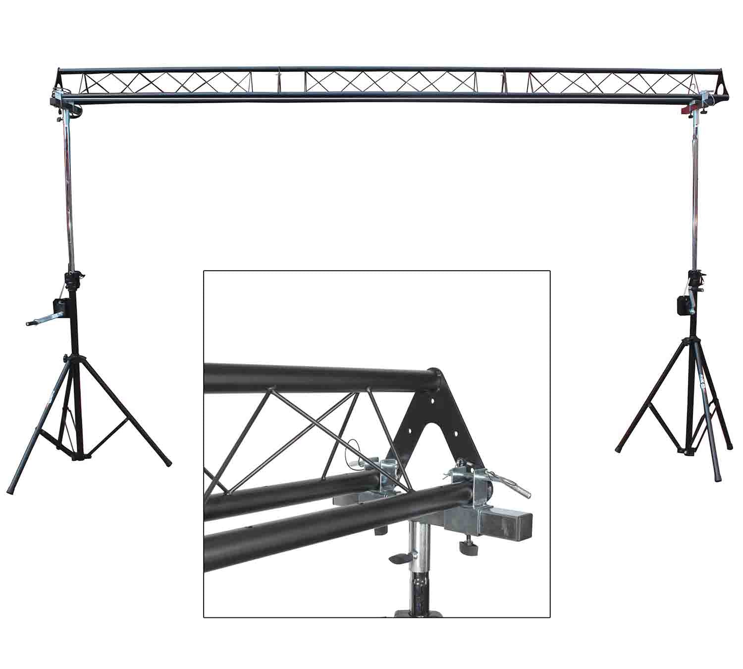 Prox T-LS35VC, Triangle Truss System for DJ Production Crank Up Lighting 14.25-inch wide 200lbs Capacity - Hollywood DJ