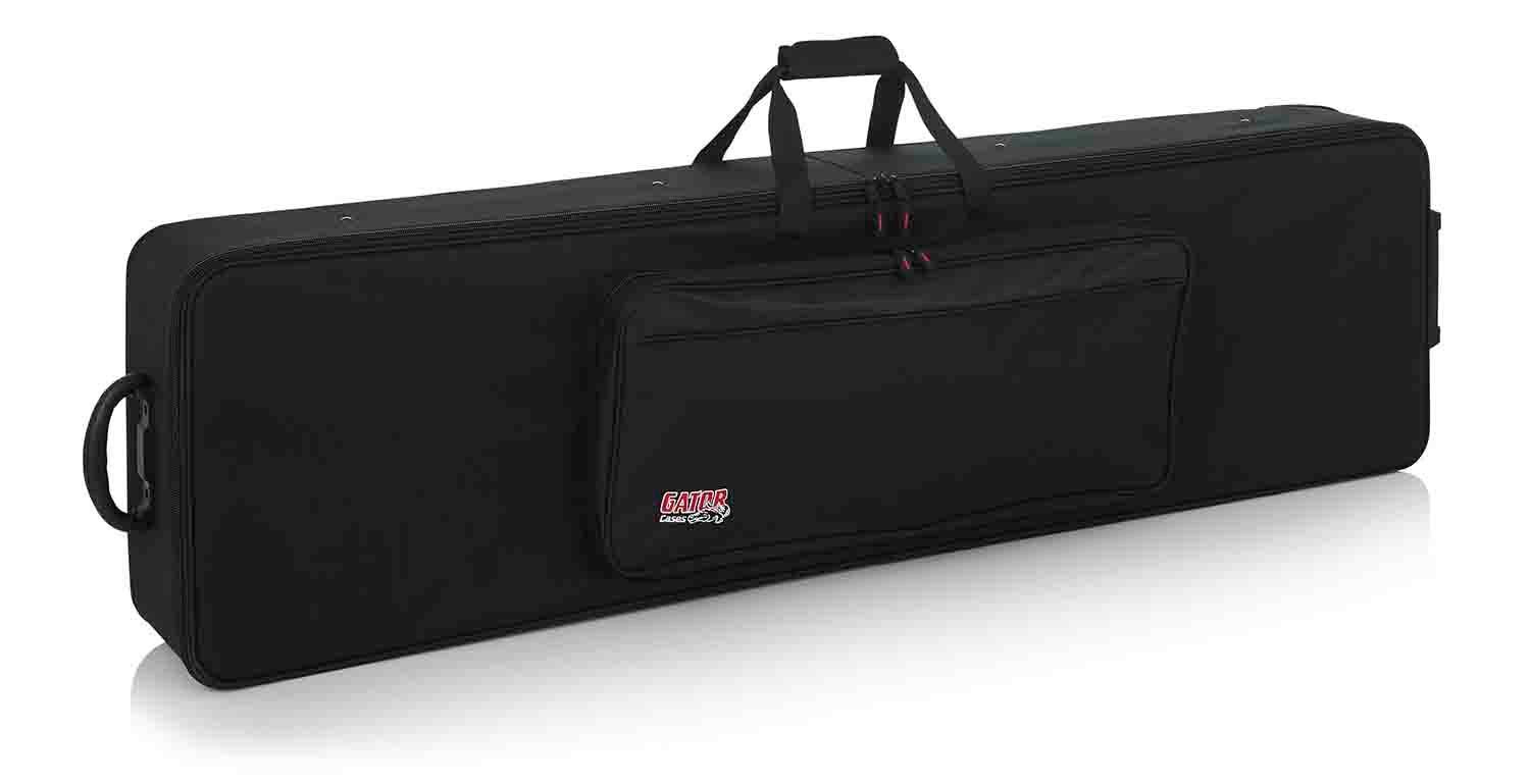 Gator Cases GK-88 SLXL Rigid Lightweight Case for Slim, Extra long 88 Note Keyboards with Wheels - Hollywood DJ