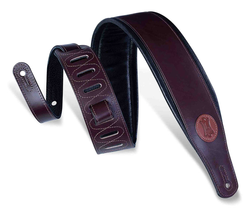 Levy's Leather MSS1-DBR Leather Guitar Strap - Brown - Hollywood DJ