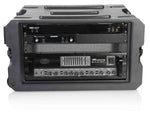 Gator Cases G-PROR-6U-19, 6U Deep Molded Audio Rack Case with Wheels - 19 Inch - Hollywood DJ