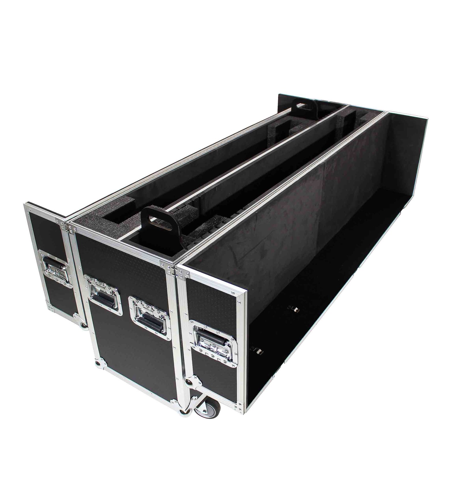 ProX XS-LCD8090WX2, Universal Case for Flat Panel Monitor LED LCD TV Dual 80" to 90" Adjustable Flight Case W-4" Casters by ProX