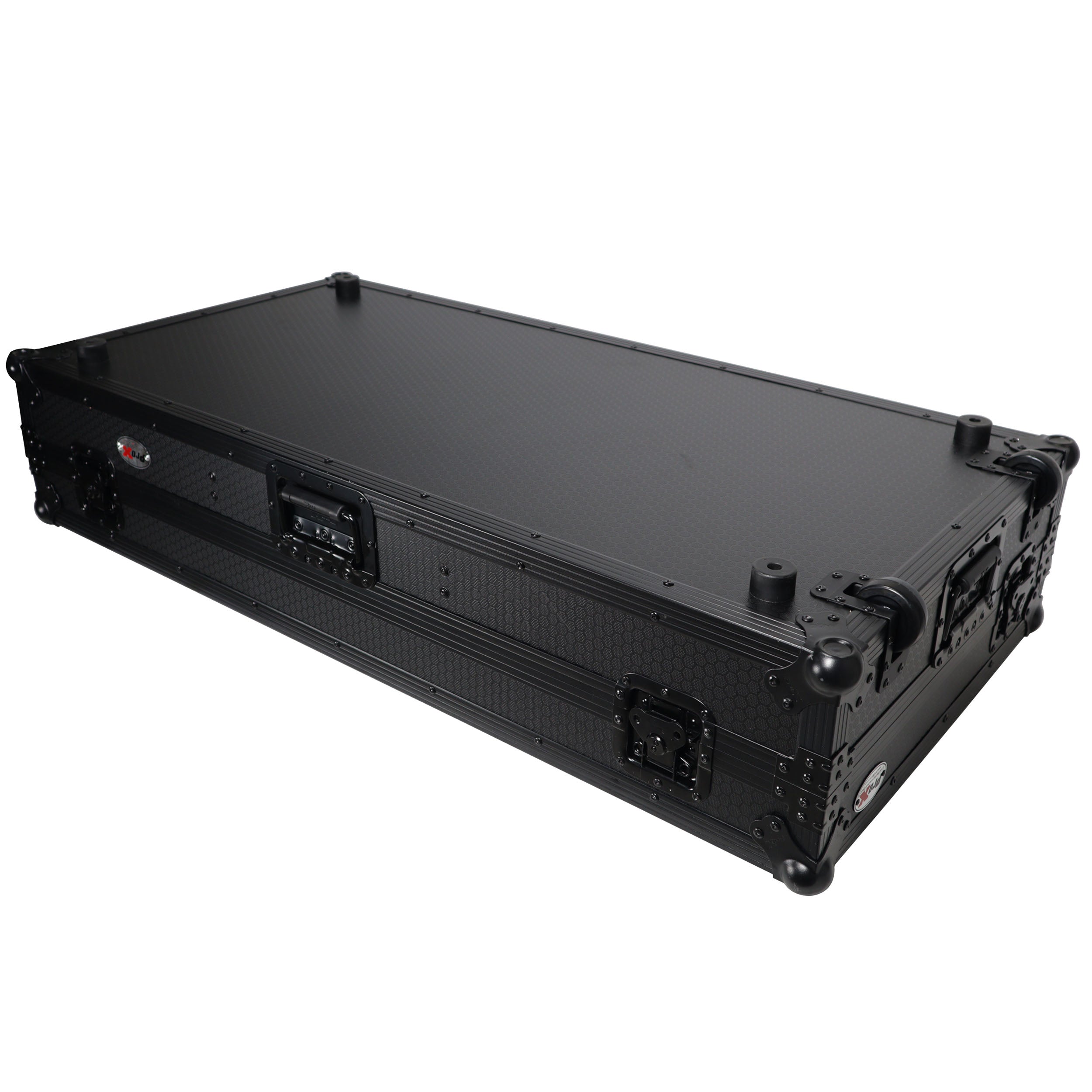 ProX XS-CDM3000WLTBL, DJ Coffin Case for Pioneer 2X CDJ-3000 CD and DJM-900NXS2 Mixer W/Wheels & Laptop Shelf - Black on Black ProX Cases