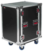 Gator Cases G-TOUR 16U CAST, 16U Standard Road Rack Case with Casters - Hollywood DJ