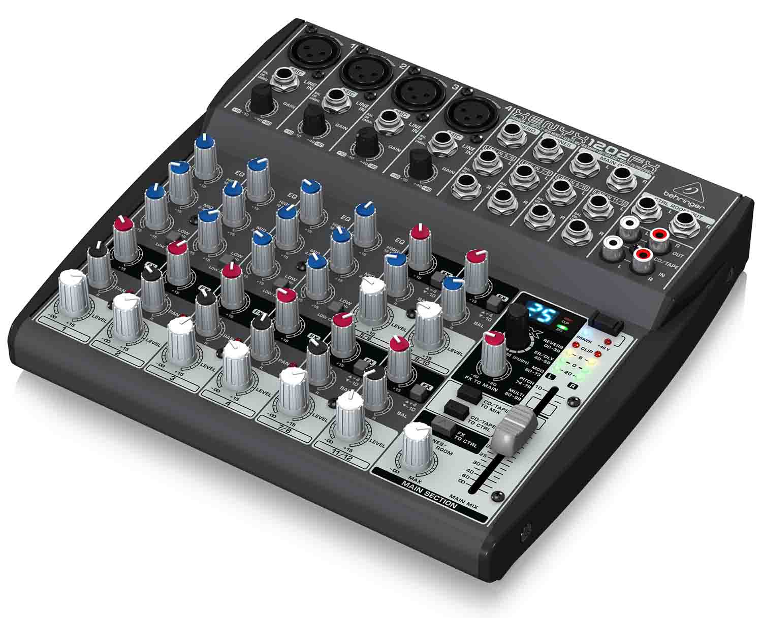 B-Stock: Behringer Xenyx 1202 FX, Premium 12-Input 2-Bus Mixer with XENYX Mic Preamps - Hollywood DJ