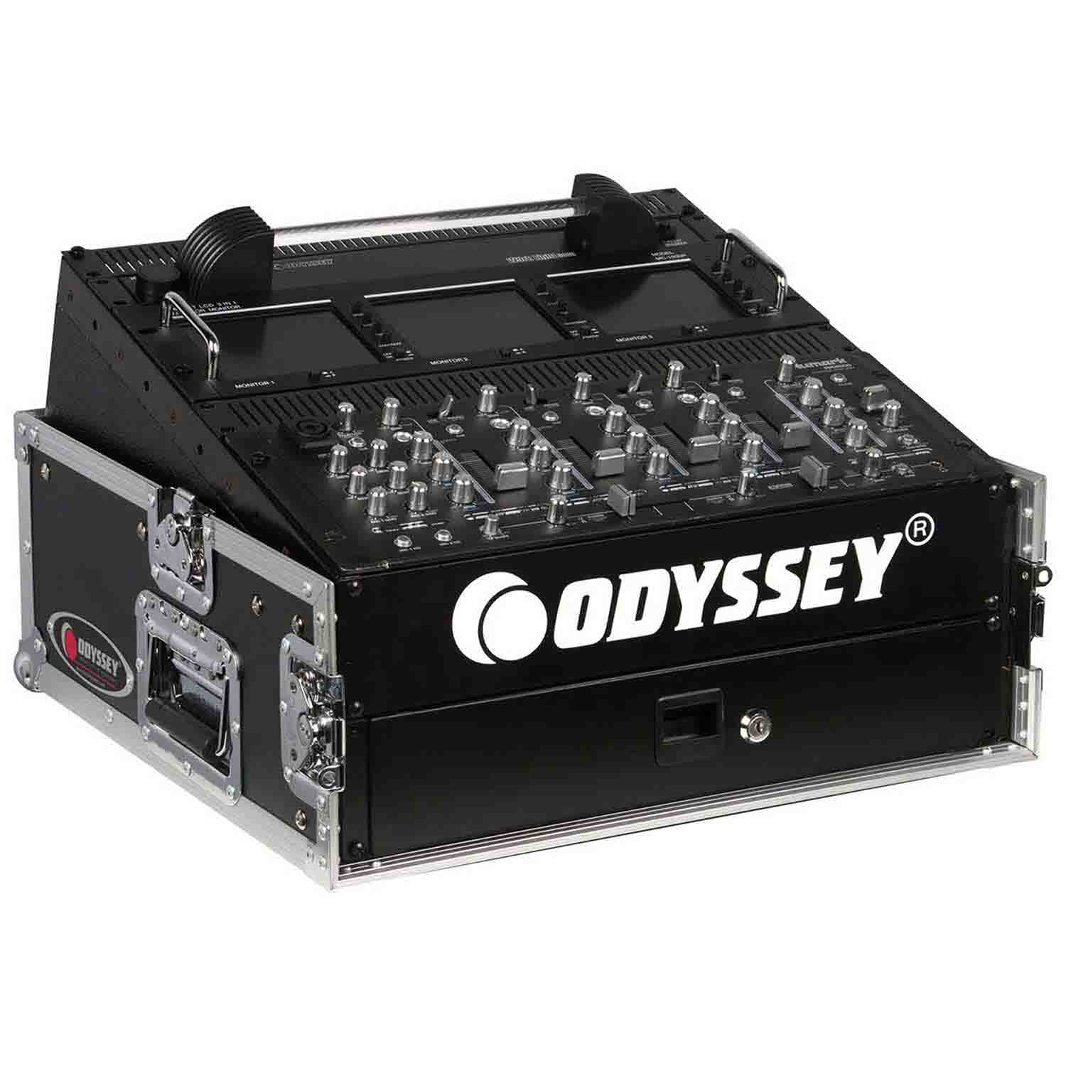 B-Stock: Odyssey FR1002,10U Top Slanted 2U Bottom Vertical Combo Rack - Hollywood DJ