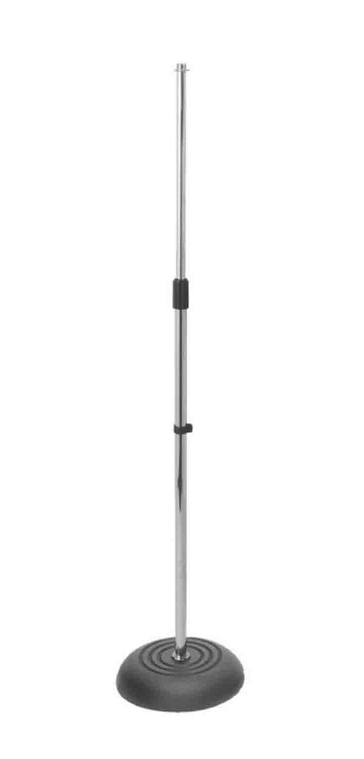 On Stage MS7201C Round-Base Mic Stand - Chrome - Hollywood DJ