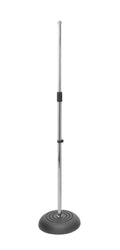 On Stage MS7201C Round-Base Mic Stand - Chrome - Hollywood DJ
