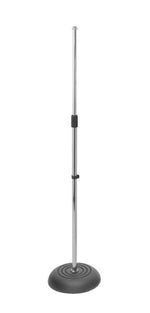 On Stage MS7201C Round-Base Mic Stand - Chrome - Hollywood DJ