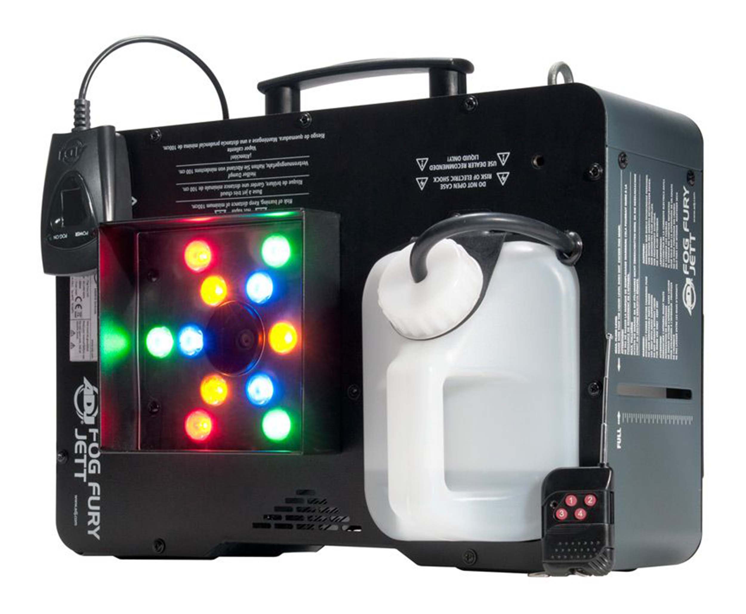 ADJ FOG FURY JETT, 700W Professional DMX Vertical Fog Machine with 12x 3-Watt LED by ADJ