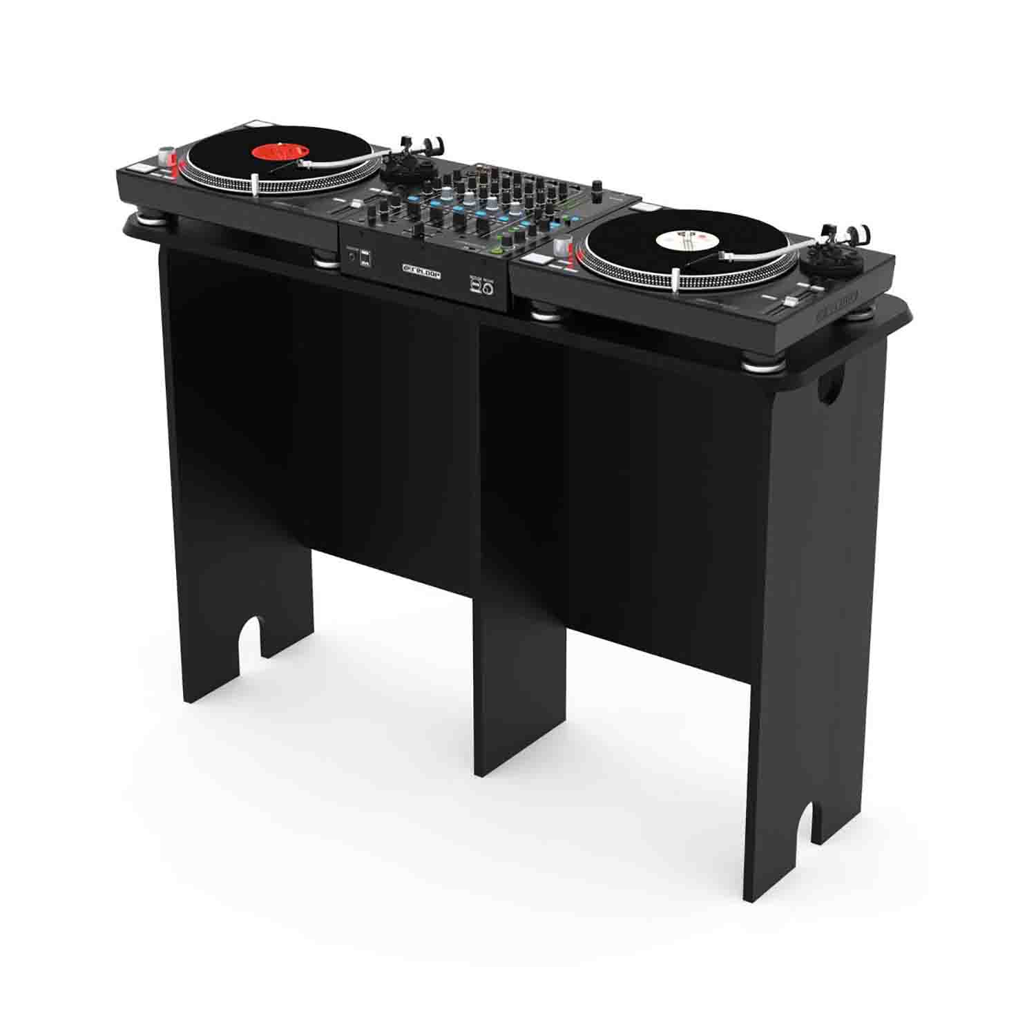 Glorious GigBar DJ Workstation for Turntables and Controllers - Black - Hollywood DJ