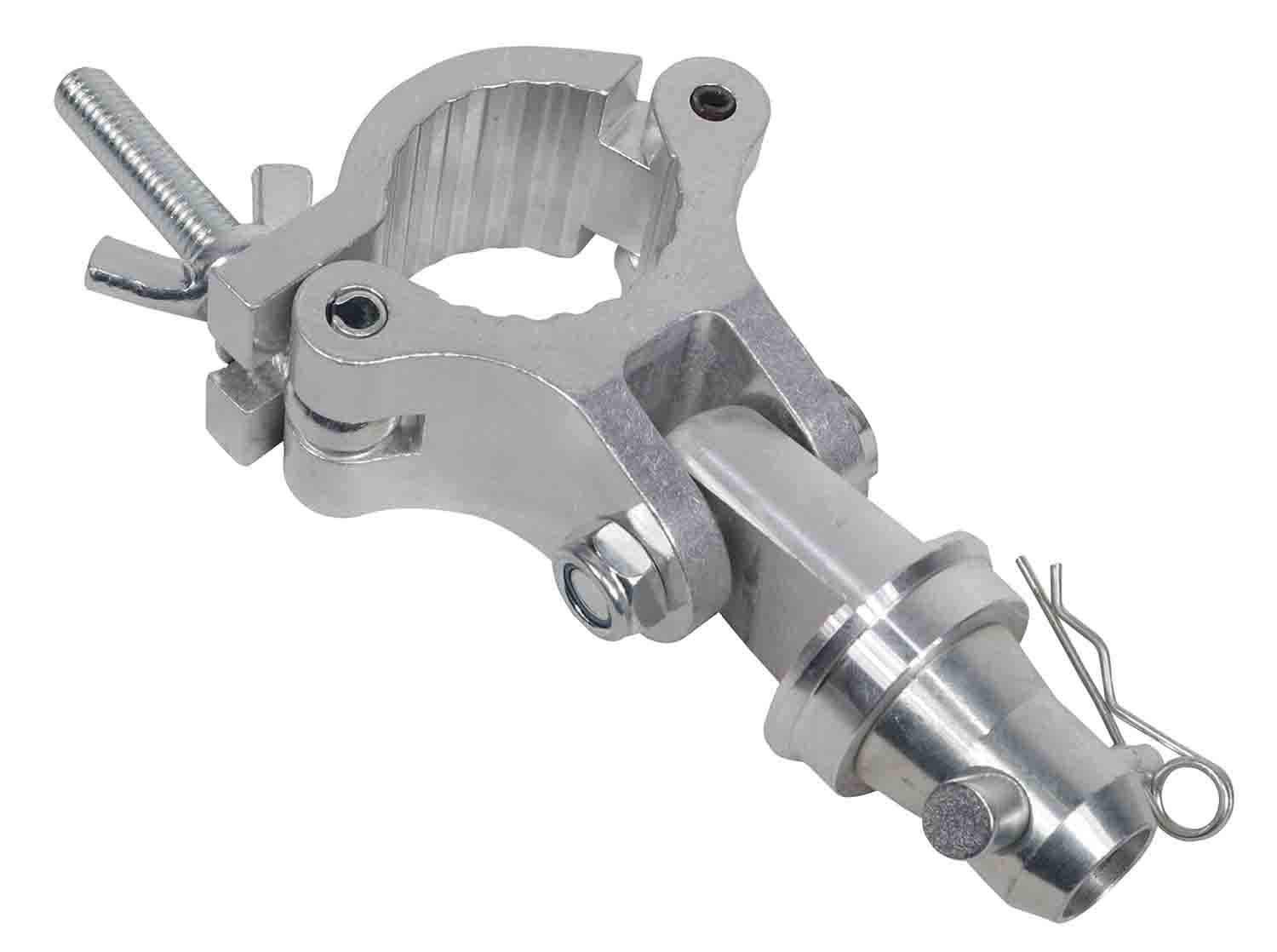 ProX T-CH16 Pro Clamp with Adjustable 180-degree Half Coupler Pin and Safety Clip - Hollywood DJ