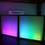 Odyssey SWF9646B, 96 X 46 Inches White Pro DJ Facade With Black Frame - Hollywood DJ