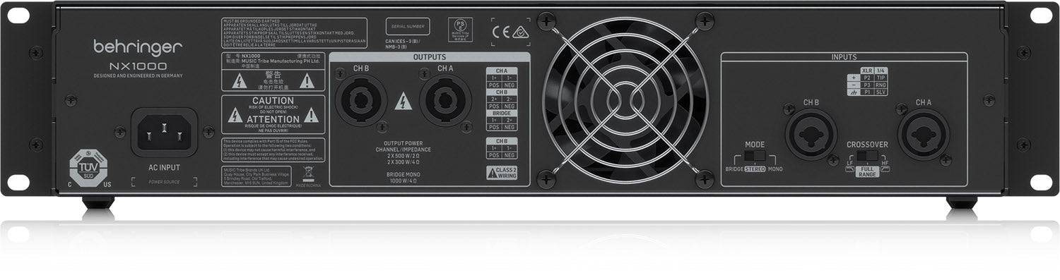 Behringer NX1000 Ultra-Lightweight 1000-Watt Class-D Power Amplifier - Hollywood DJ