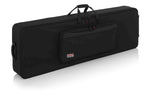 Gator Cases GK-88 Rigid EPS Foam Lightweight Case for 88 Note Keyboards with Wheels - Hollywood DJ