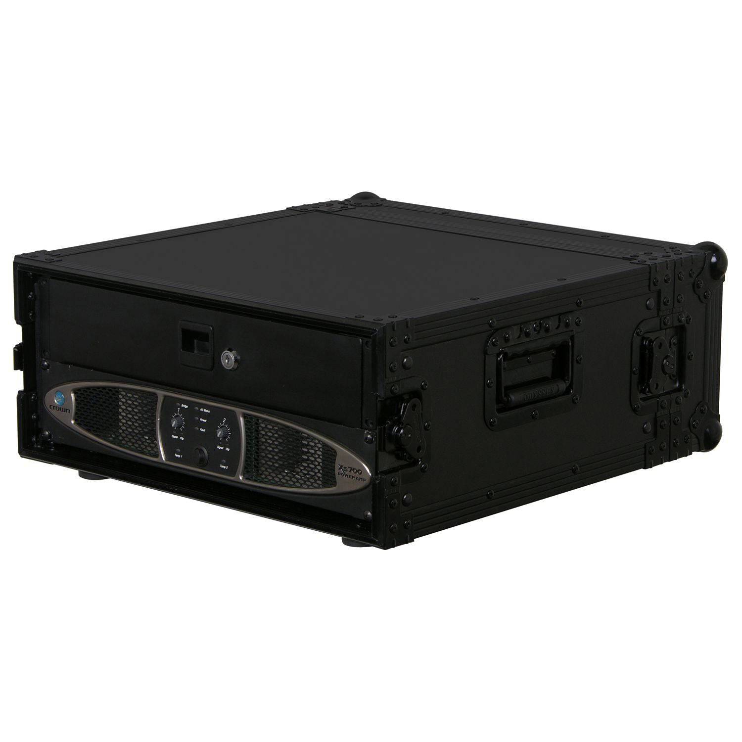 Odyssey FZAR04BL 4U Pro Amp Rack - Black - Hollywood DJ