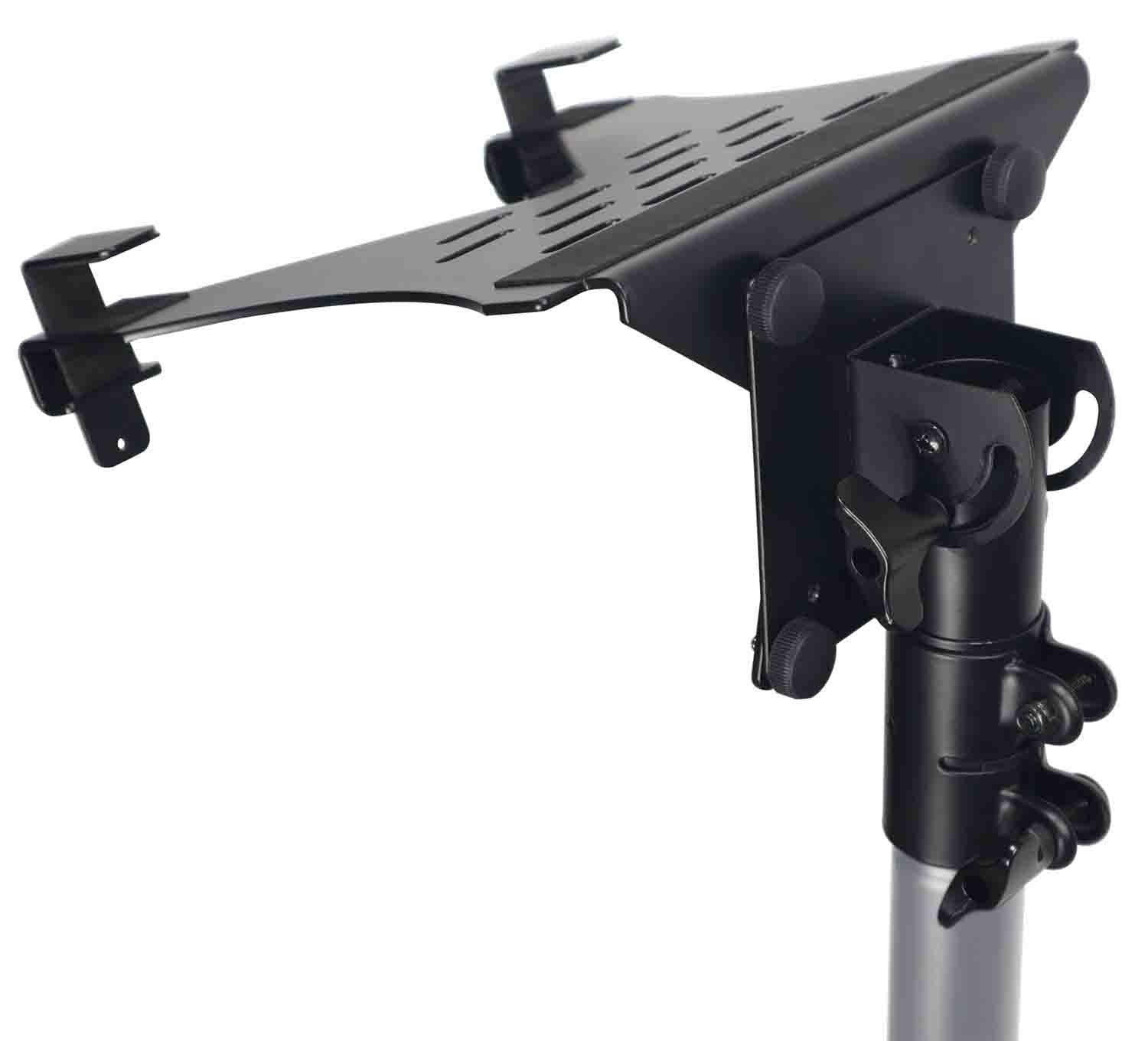 ProX X-LTF01BK Laptop Shelf Fits on Speaker Stand & Monitor VESA Arm Mount - Black - Hollywood DJ