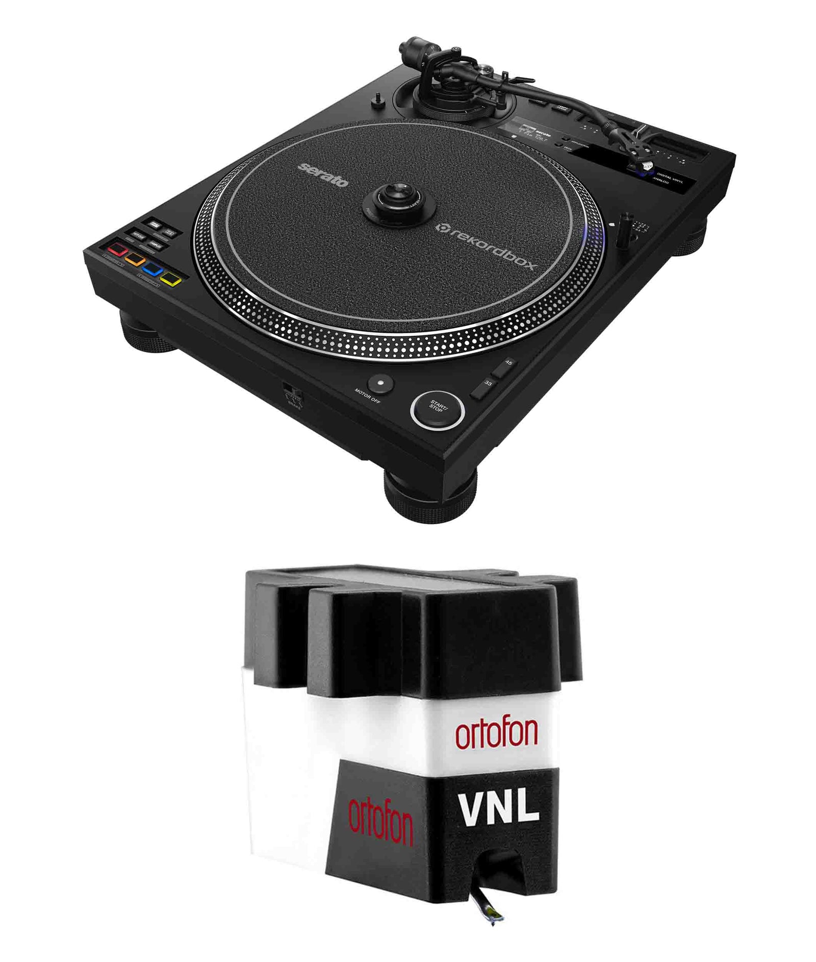 Pioneer DJ PLX-CRSS12 Hybrid Turntable Package with VNL Moving Cartridge - Hollywood DJ