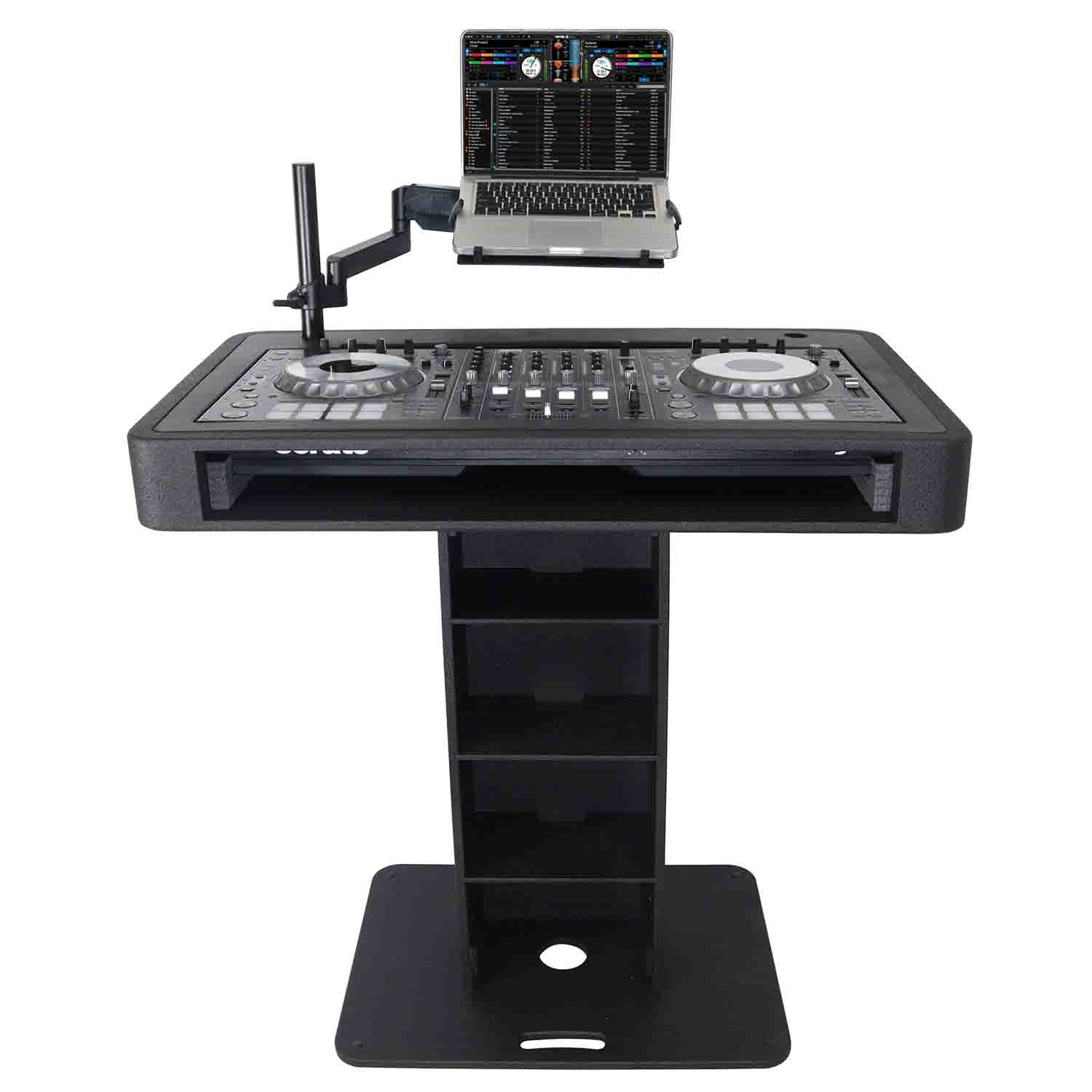 ProX XZF-DJCTBL DJ Control Tower Podium Stand for PIONEER XDJ-XZ DDJ-1000 DDJ-SX3 RANE One - Black - Hollywood DJ