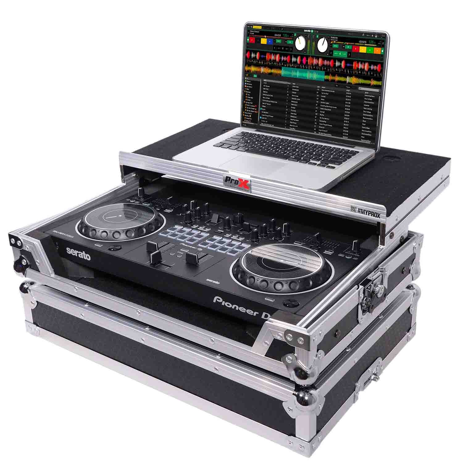 B-Stock: ProX X-DDJREV1LT Flight Case for Pioneer DDJ-REV1 Digital Controller with Sliding Laptop Shelf - Hollywood DJ