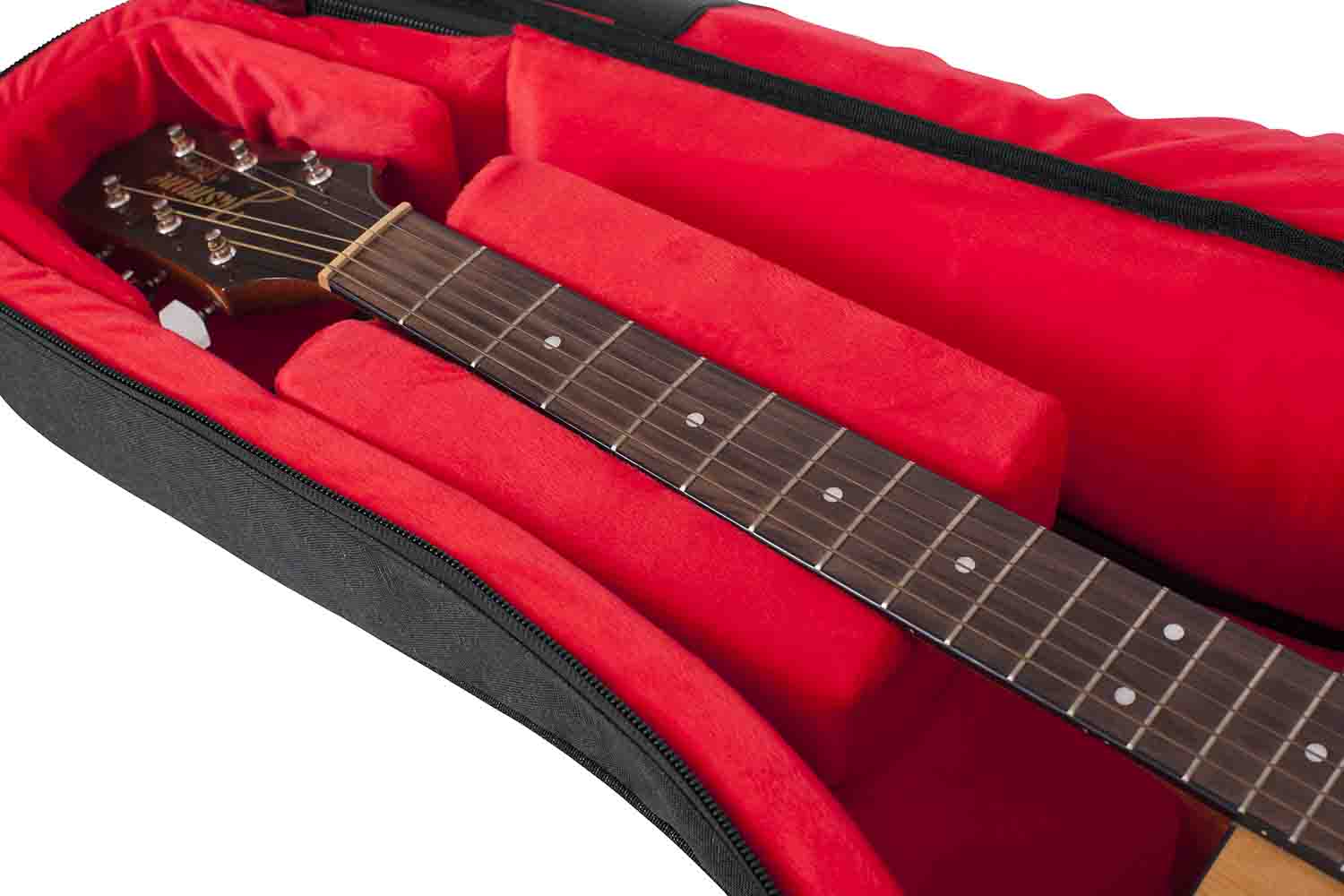 Gator Cases GT-ACOUSTIC-BLK Transit Series Acoustic Guitar Gig Bag with Charcoal Exterior - Hollywood DJ