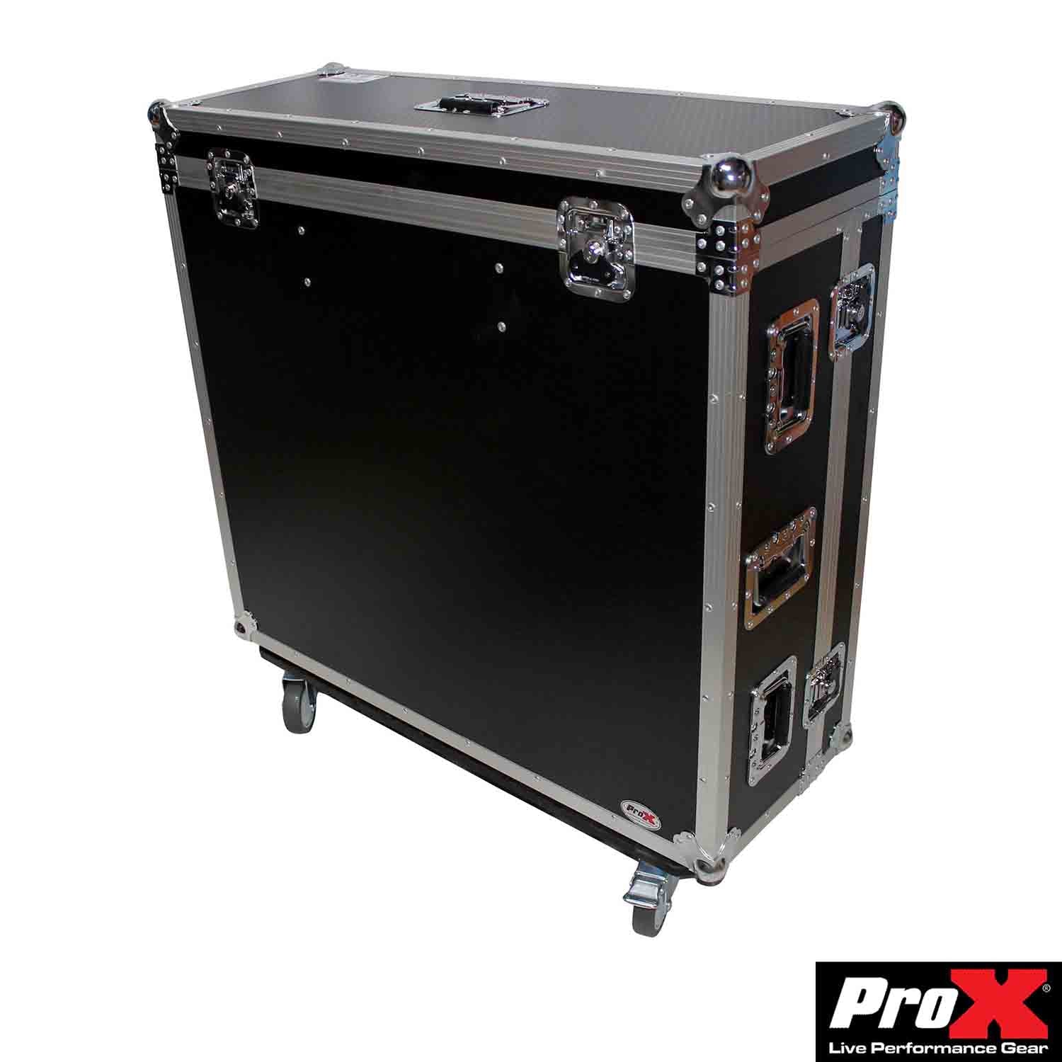 ProX XS-AHGLD80DHW DJ Road Case For Allen and Heath GLD-80 Mixing Board With Doghouse and Wheels - Hollywood DJ