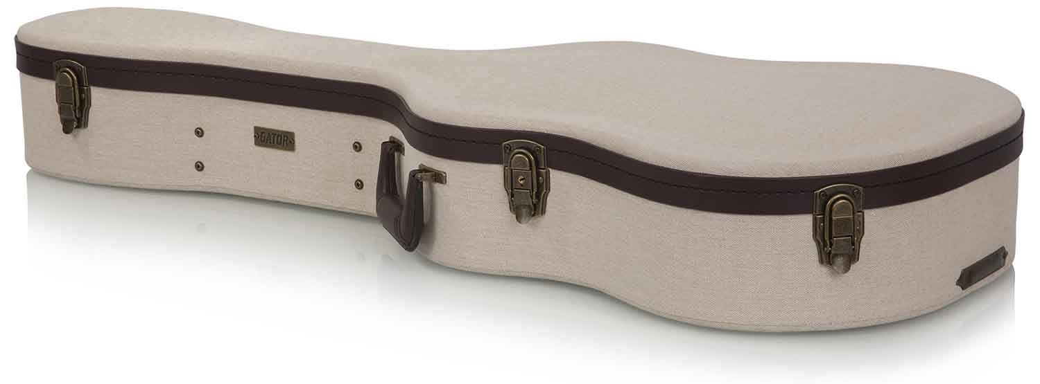 Gator Cases GW-JM RESO, Deluxe Wood Case for Resonator Guitars - Journeyman Burlap Exterior - Hollywood DJ