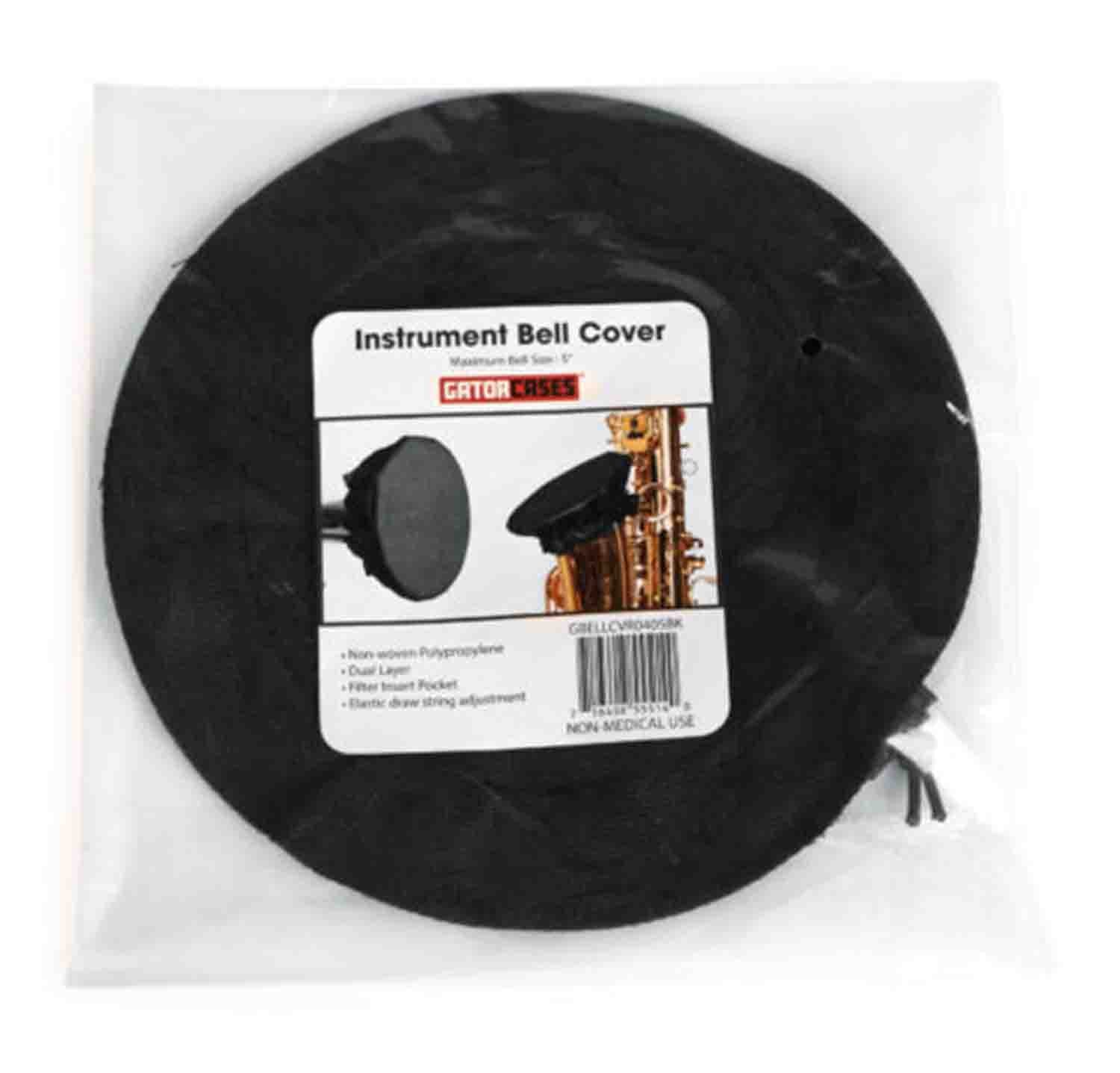 Gator Cases GBELLCVR0203BK 2-3 Inches Bell Cover with Merv 13 Filter - Black - Hollywood DJ