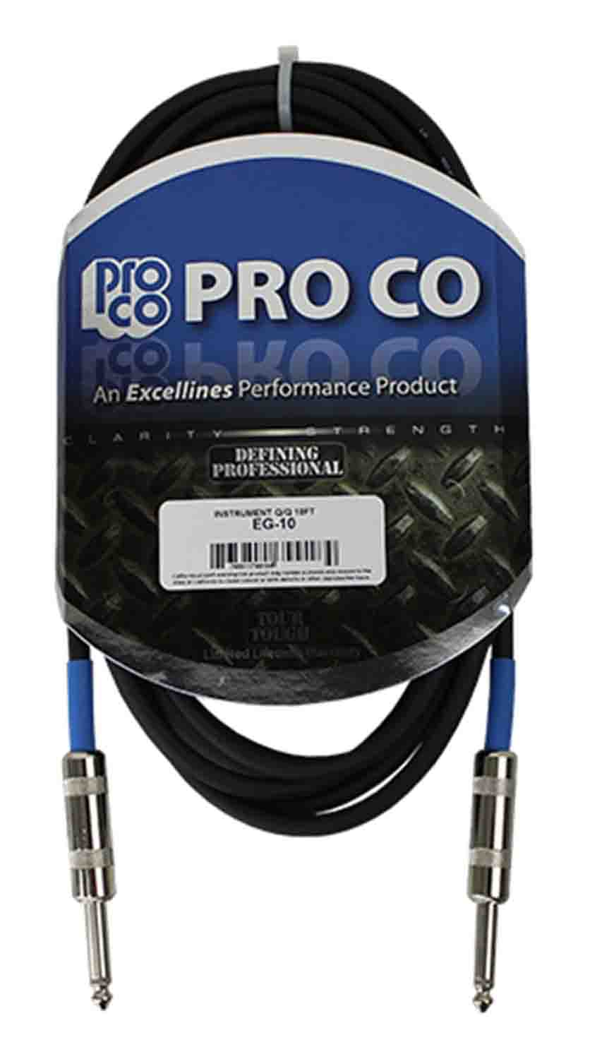 Pro Co EG-186 Excellines Series 1/4" Phone Male to 1/4" Phone Male Instrument Cable - Hollywood DJ