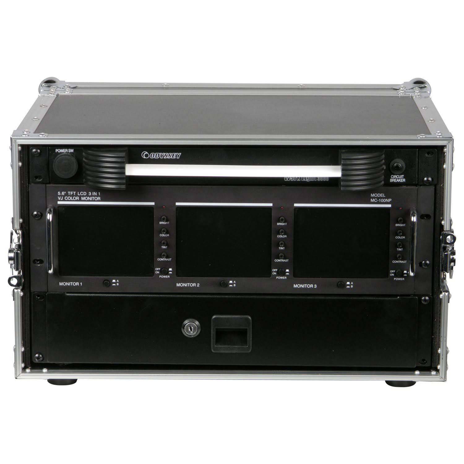 Open Box: Odyssey FRER6, 6U Effects Rack With Heavy-Duty Ball Corners - Hollywood DJ