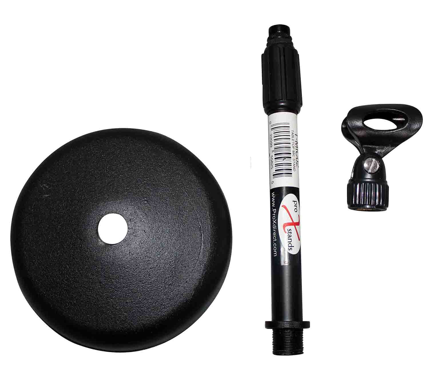 ProX T-MIC02 Desktop Microphone Stand with 6" Round Base - Hollywood DJ