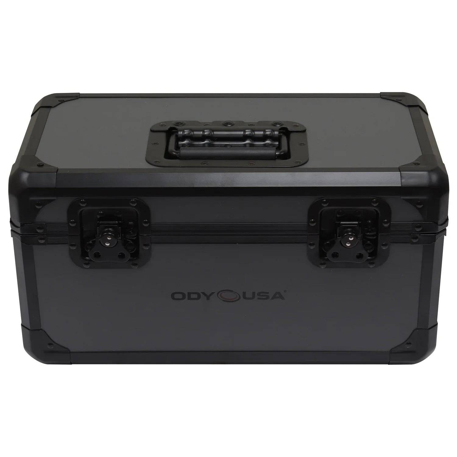 Odyssey K45120BLG Utility Case for 120 7″ Vinyl Records - Black KROM on Gray - Hollywood DJ