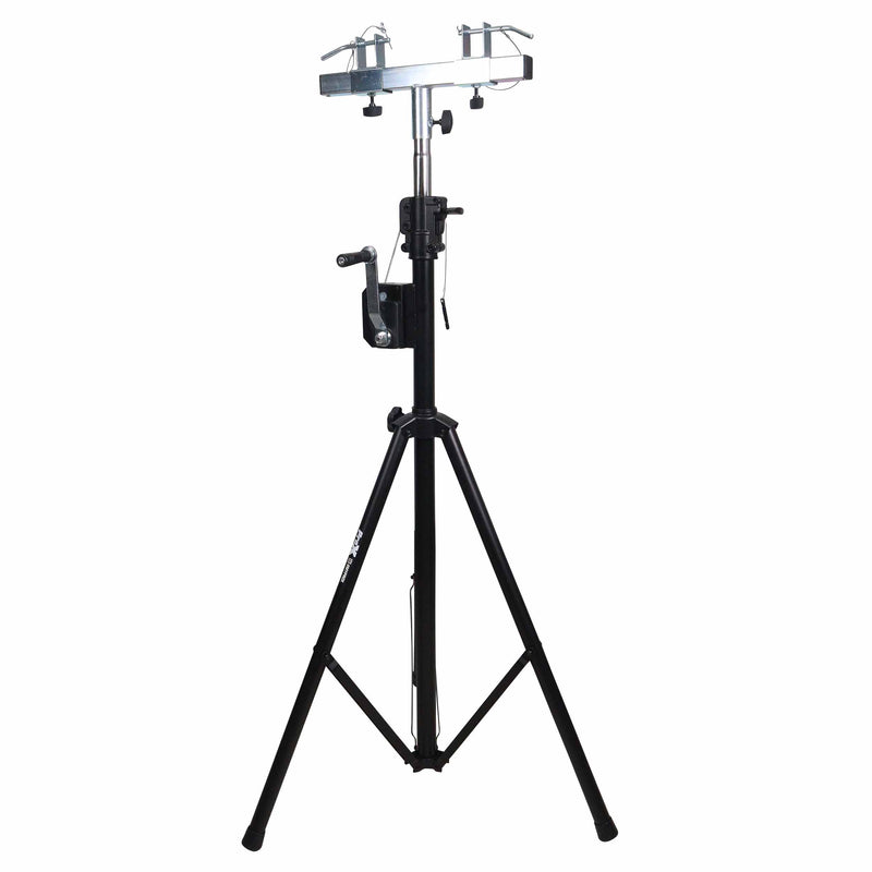 ProX T-LS35C-STAND, Set of (2) 9.5 Ft Crank Stands with T-Bars Supports Triangle Truss Segments for DJ Lighting - Hollywood DJ