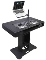 ProX XZF-DJCTBLCASE Control Tower DJ Stand with Laptop Arm, Travel Hard Cases - Black Finish - Hollywood DJ