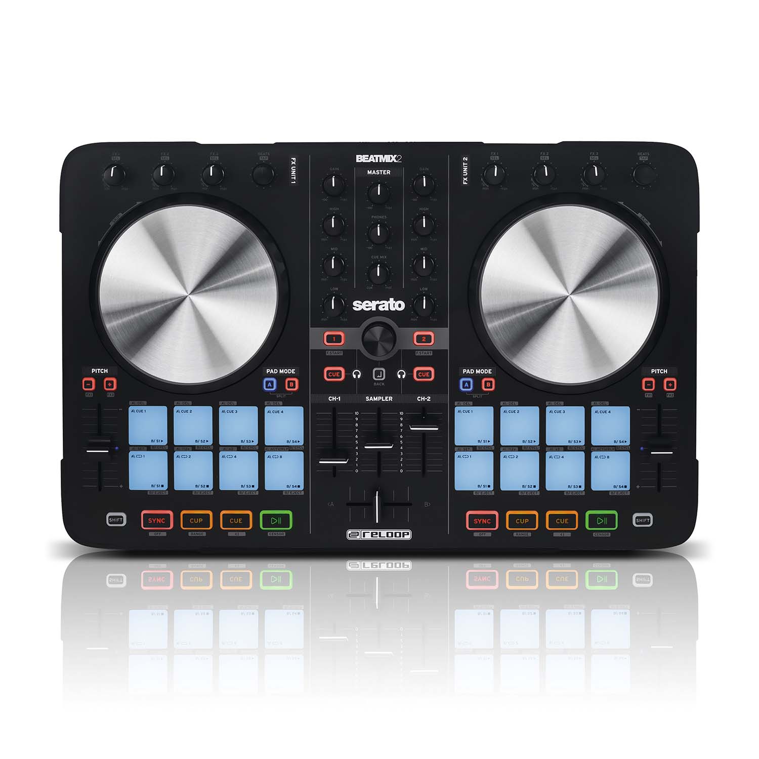 Reloop BEATMIX-2-MK2, 2 Channel Performance Pad Controller For Serato DJ - Hollywood DJ