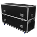 Odyssey FZ2FSM65W Dual 60-65″ Flat Screen Monitor Flight Case with Casters - Hollywood DJ