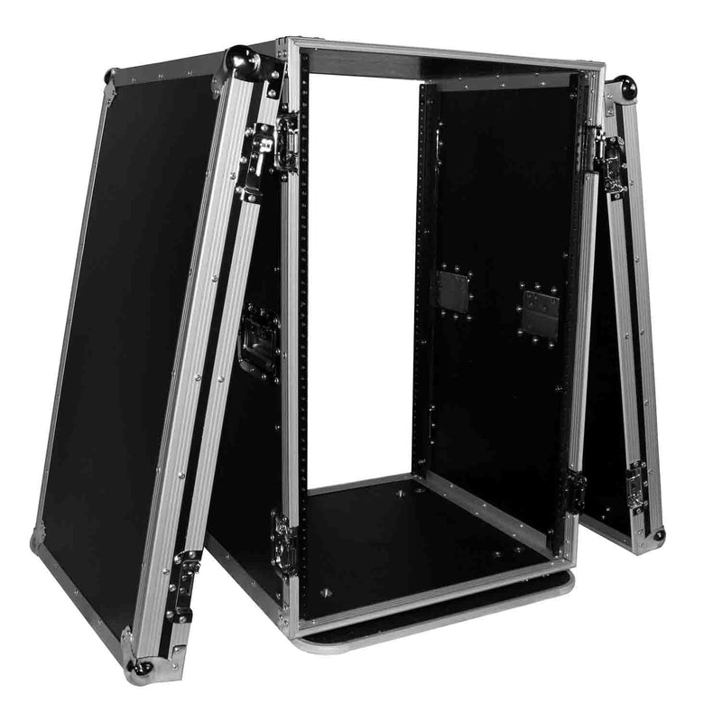 ProX T-18RSS, 18U Space Amp Rack Mount ATA Flight Case 19 Inch Depth W-Casters - Hollywood DJ