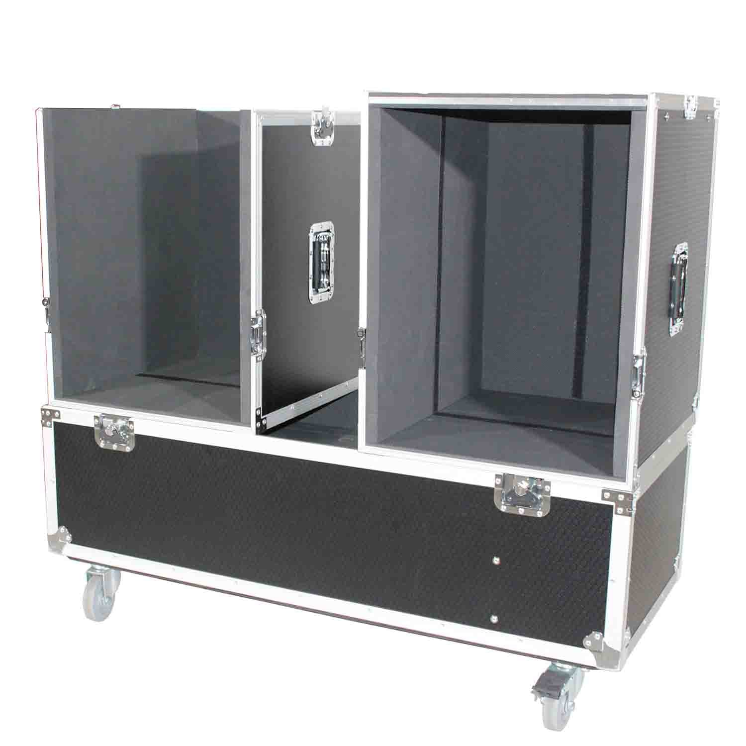 ProX X-RCF-EVOX12X2W ATA Flight Case for 2 RCF EVOX 12 Array Speakers with Wheels - Hollywood DJ