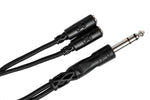 Hosa YMP-234 Y Cable, 1/4 in TRS to Dual 3.5 mm TRSF - Hollywood DJ