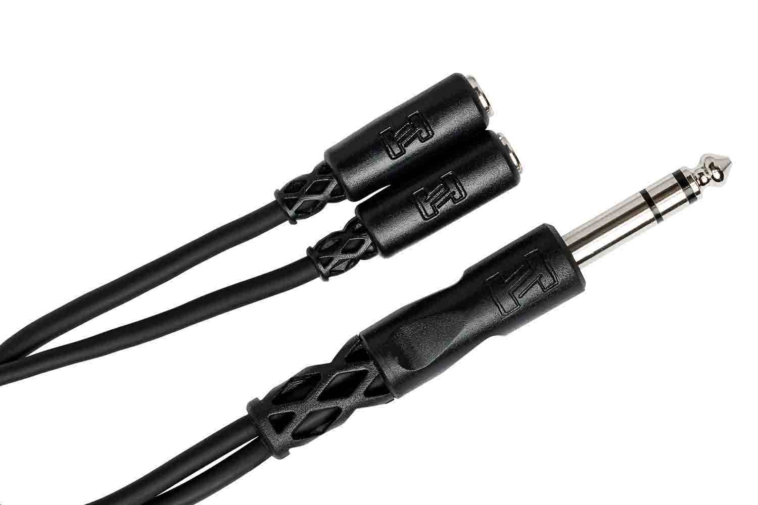 Hosa YMP-234 Y Cable, 1/4 in TRS to Dual 3.5 mm TRSF - Hollywood DJ