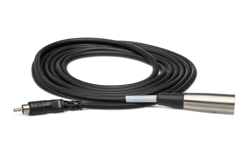 Hosa XRM-105, RCA Male to 3-Pin XLR Male Unbalanced Interconnect Cable - 5 Feet - Hollywood DJ