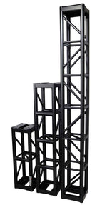 ProX XT-BT1205 BLK, 3mm Wall BoltX Black Bolted 12 Inch Professional Box Truss Segment - 5 Ft. - Hollywood DJ