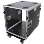 ProX T-12RSS24, 12U Space Amp Rack Mount ATA Flight Case 24 Inch Depth W-Casters - Hollywood DJ