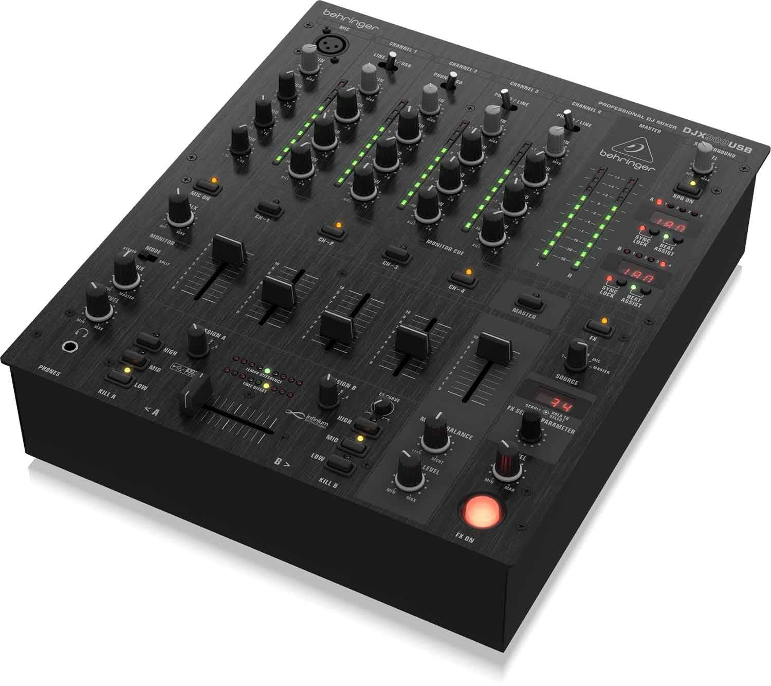 Behringer DJX900USB Professional 5-Channel DJ Mixer with Advanced Digital Effects - Hollywood DJ