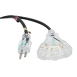ProX XC-P143-10, 3-Socket Power Cord NEMA 5-15P to NEMA 5-15R 14AWG 3-Prong Black - 10 Feet by ProX Cases