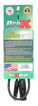 Prox XC-RXM03 Unbalanced RCA to XLR3-M High Performance Audio Cable - 3 Feet - Hollywood DJ