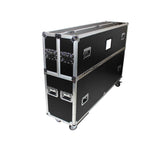 ProX XS-LCD8090WX2, Universal Case for Flat Panel Monitor LED LCD TV Dual 80" to 90" Adjustable Flight Case W-4" Casters by ProX