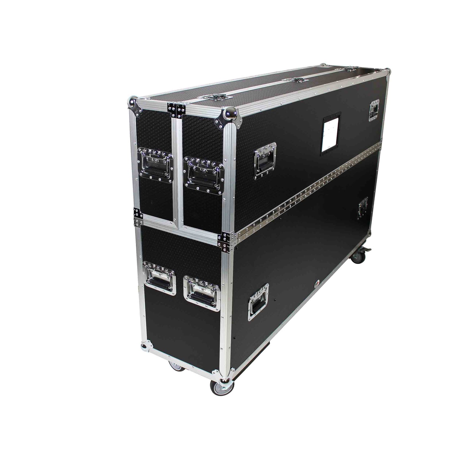 ProX XS-LCD8090WX2, Universal Case for Flat Panel Monitor LED LCD TV Dual 80" to 90" Adjustable Flight Case W-4" Casters by ProX