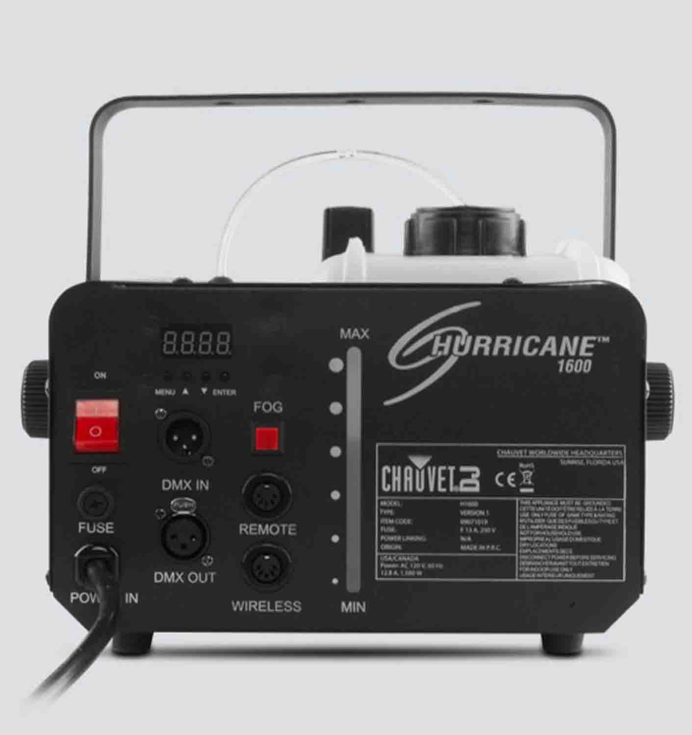 Chauvet DJ Fog Machine Package with Mini Strobe LED Light and Fog Fluid - Hollywood DJ